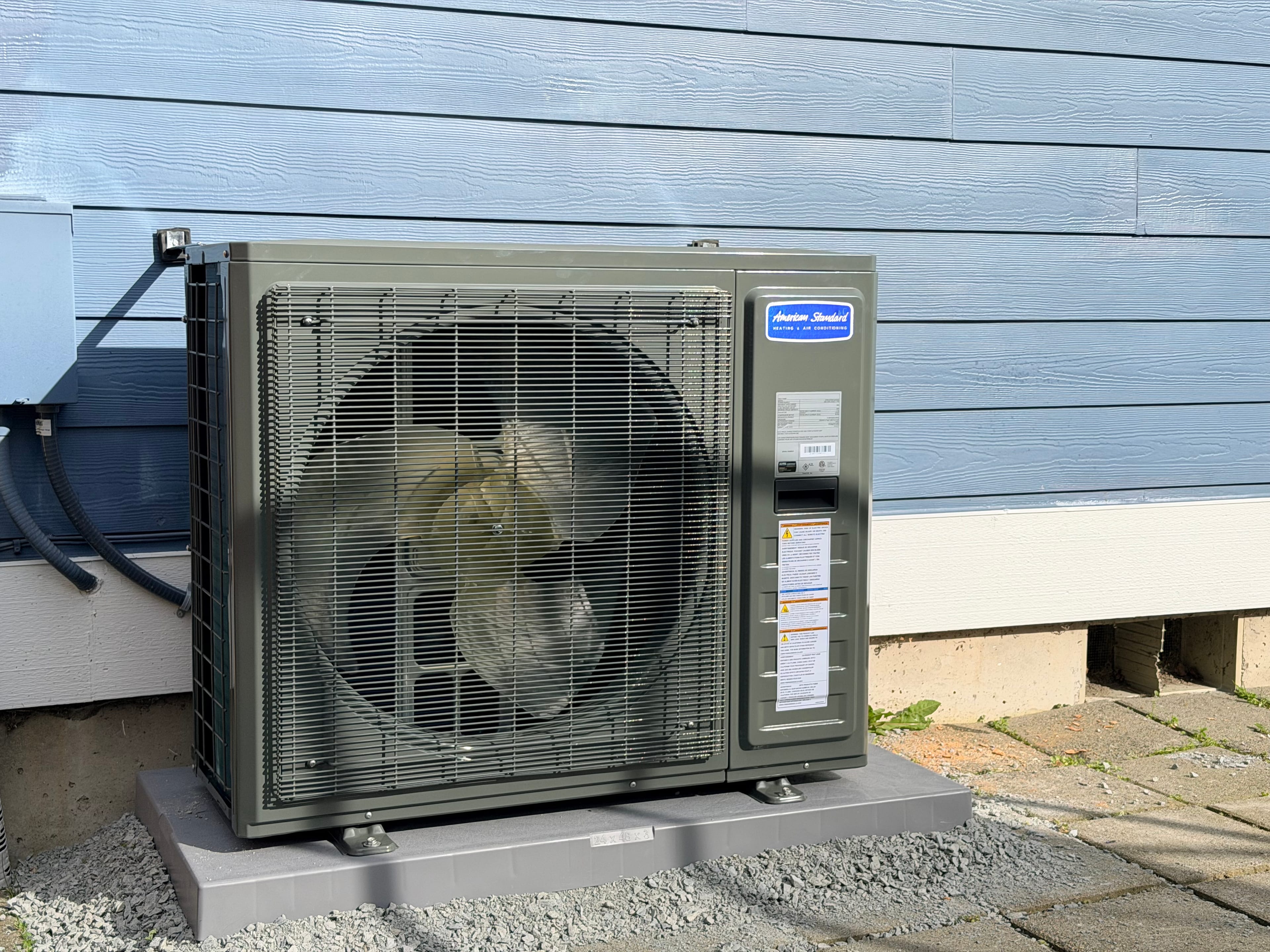New high-efficiency air conditioning installation